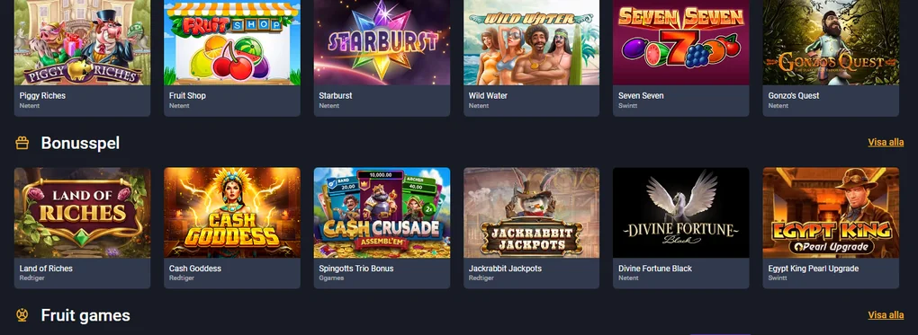 Bläddra spelautomater Frank Casino